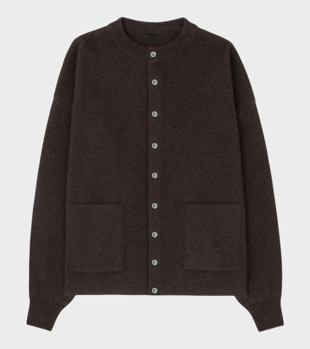 Merino Round Cardigan Brown
