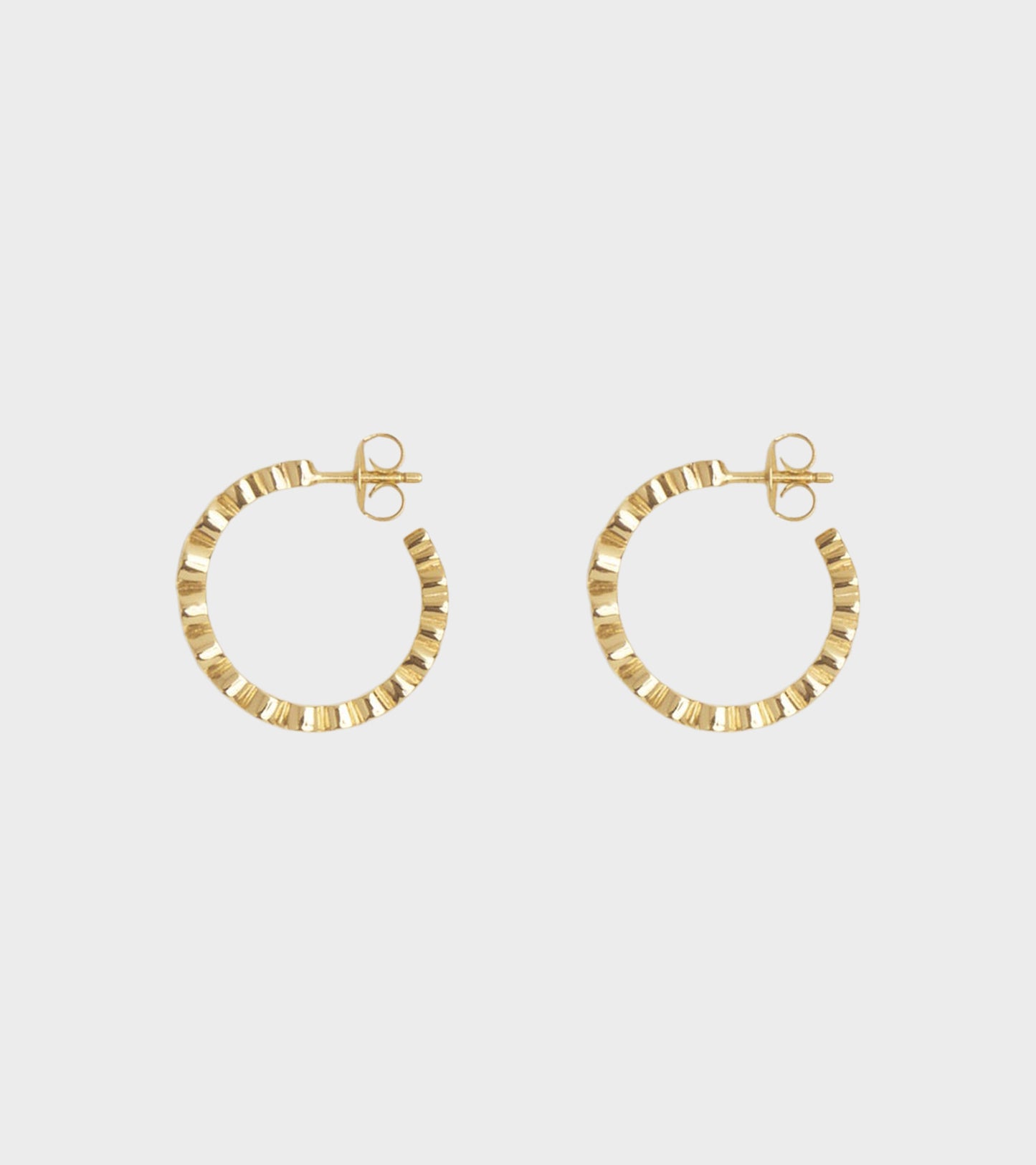 Ottilia Hoops 18K Gold Pleating
