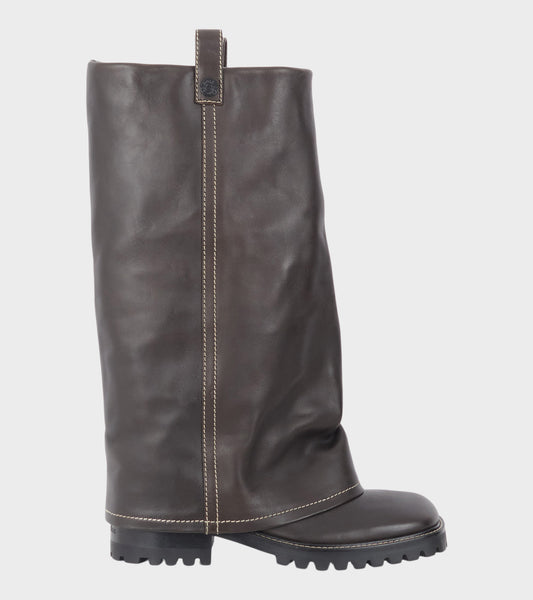 Leather Boots Mocha Brown