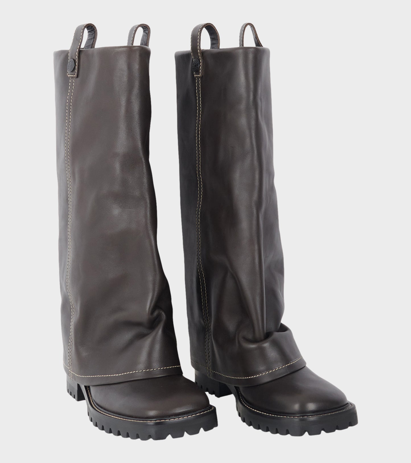 Leather Boots Mocha Brown