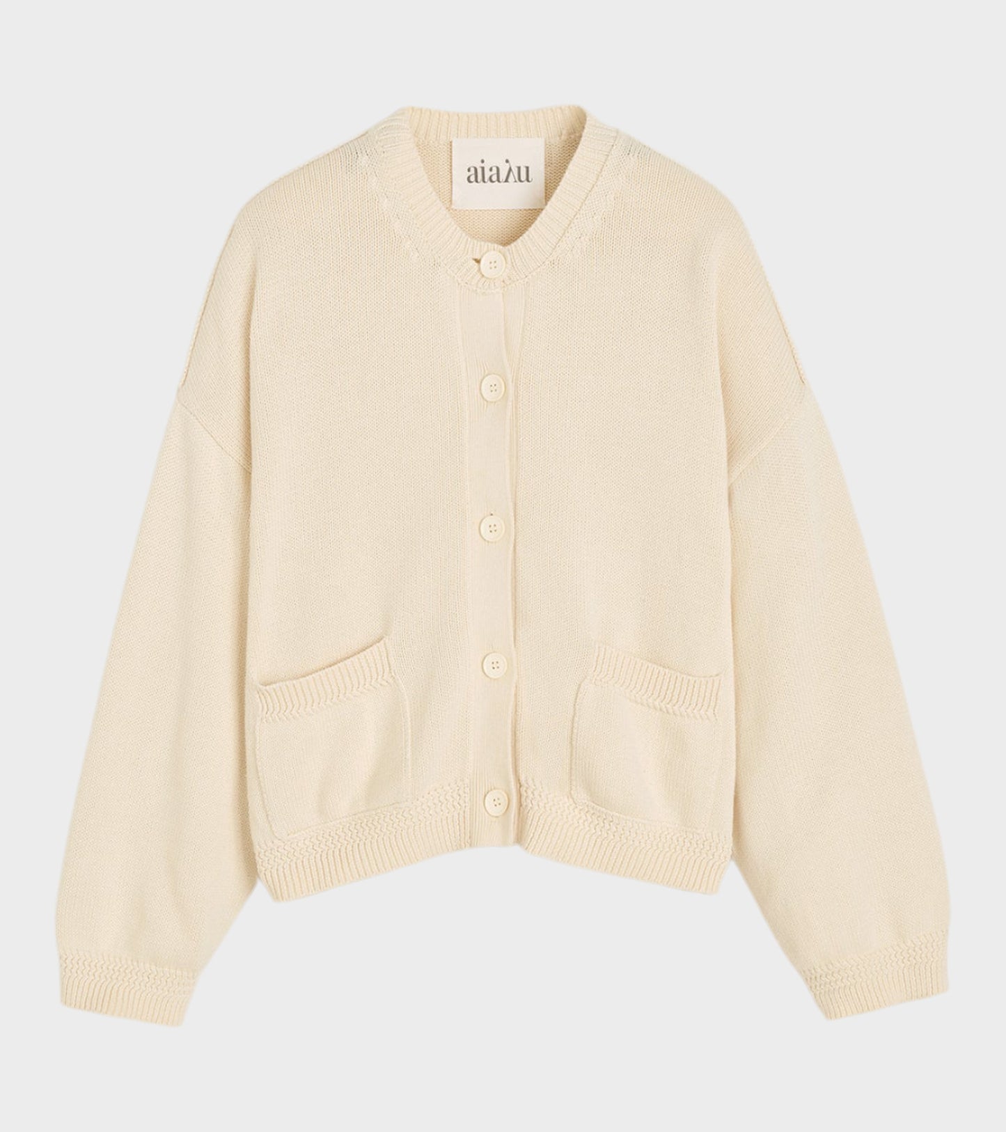 Cobe Cotton Cardigan Pure Ecru