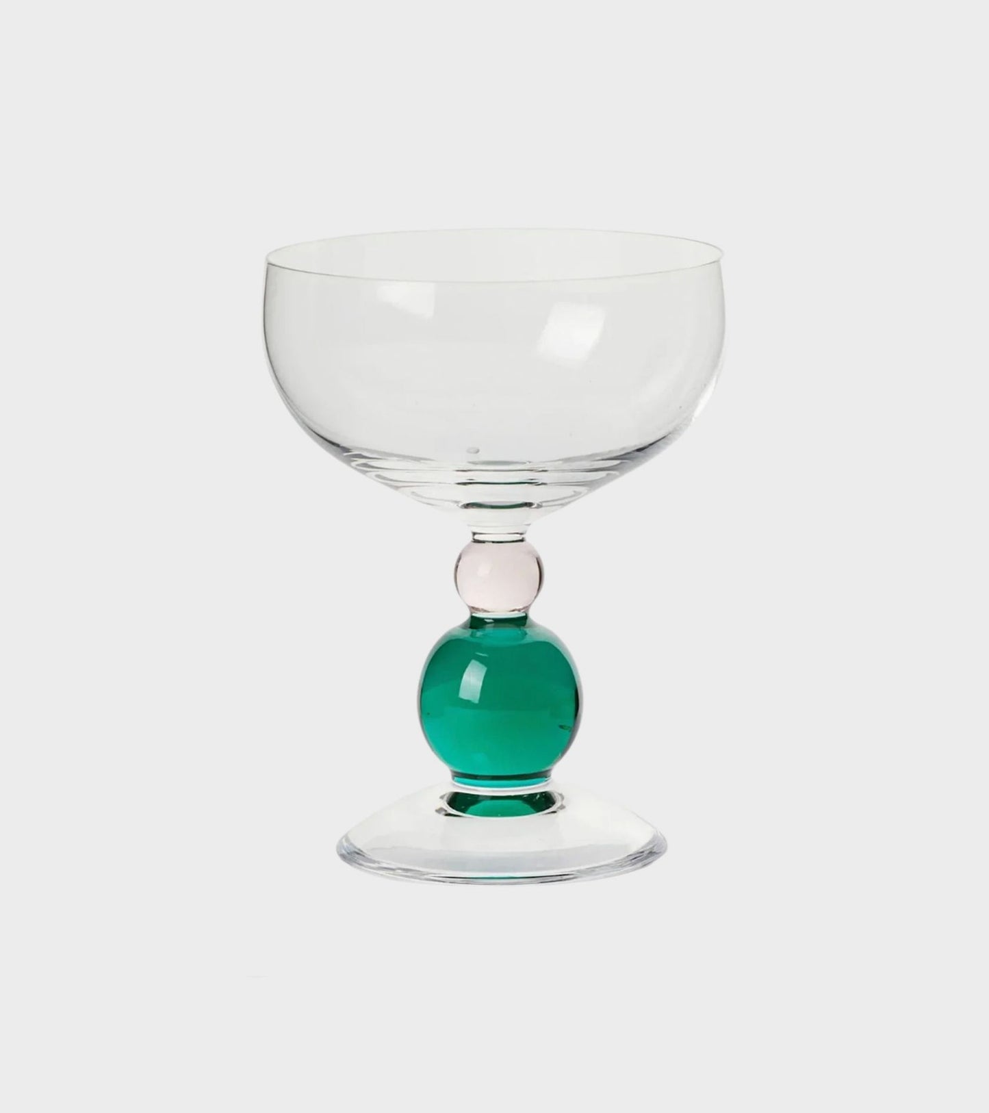 Noam Champagne Glass Rose/Emerald