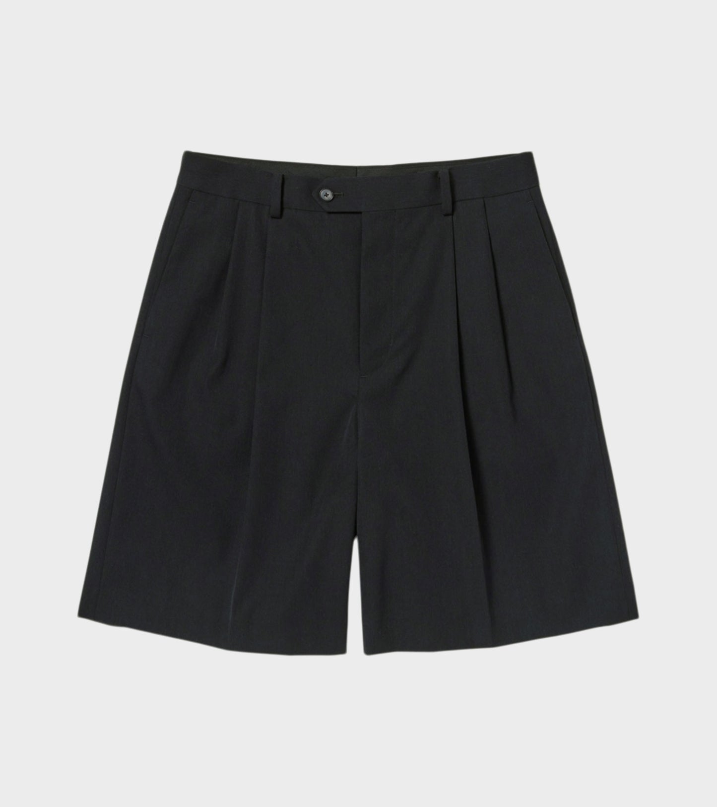 Light Wool Gabardine Shorts Black
