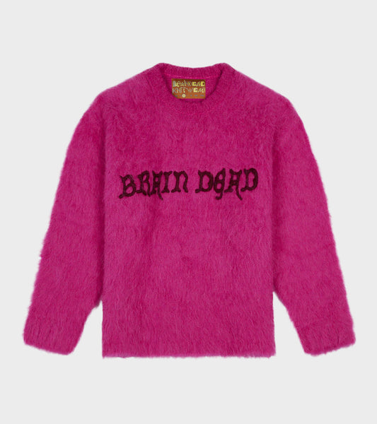 Boxy Knit Sweater Fuchsia