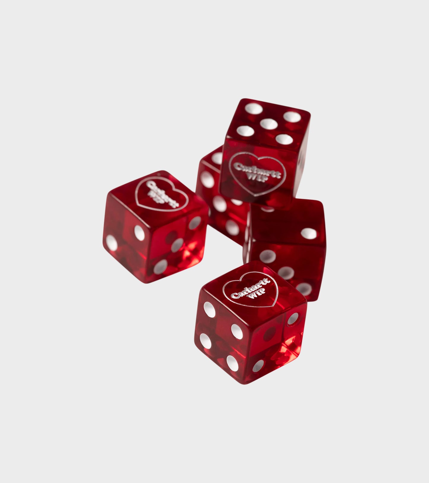 Heart Dice Set Scarlet Red