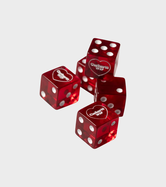 Heart Dice Set Scarlet Red