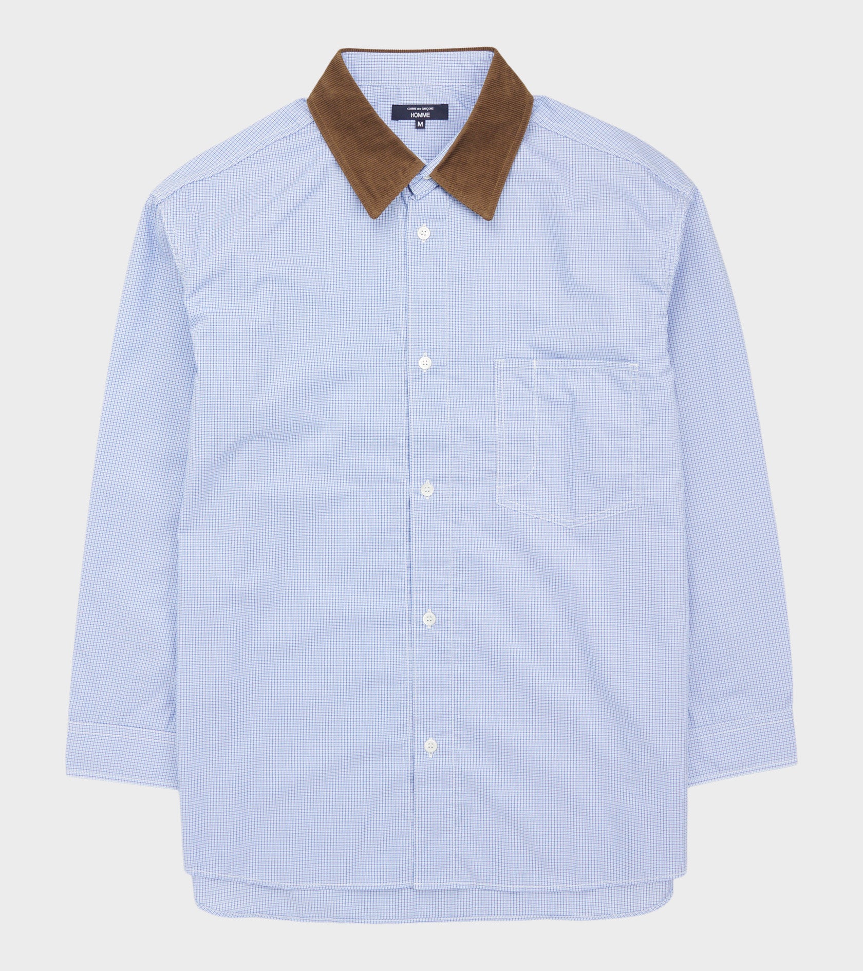 cdg dress shirt Check Shirt Light Blue/Brown – Dr. Adams