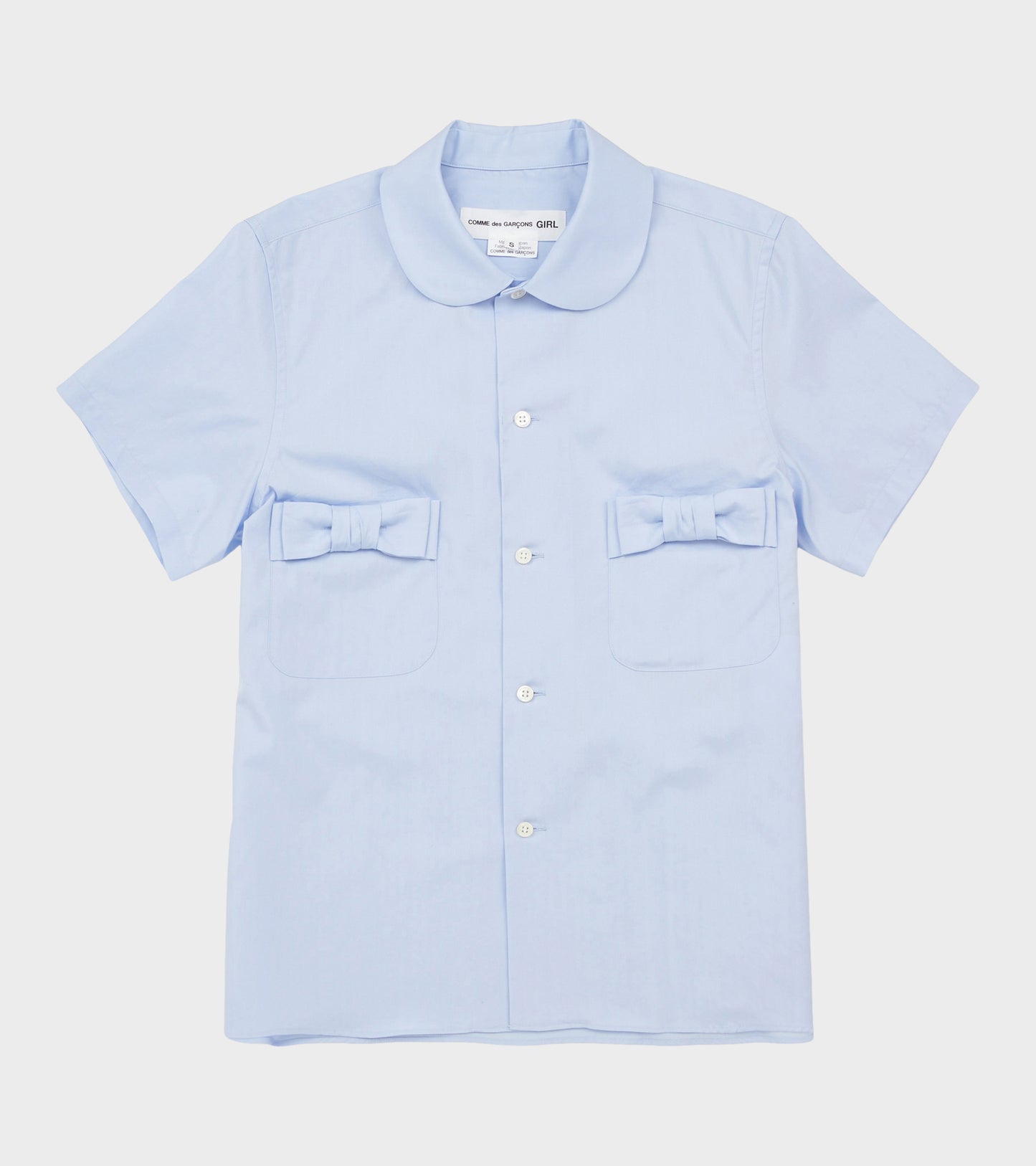 S/S Bow Shirt Light Blue