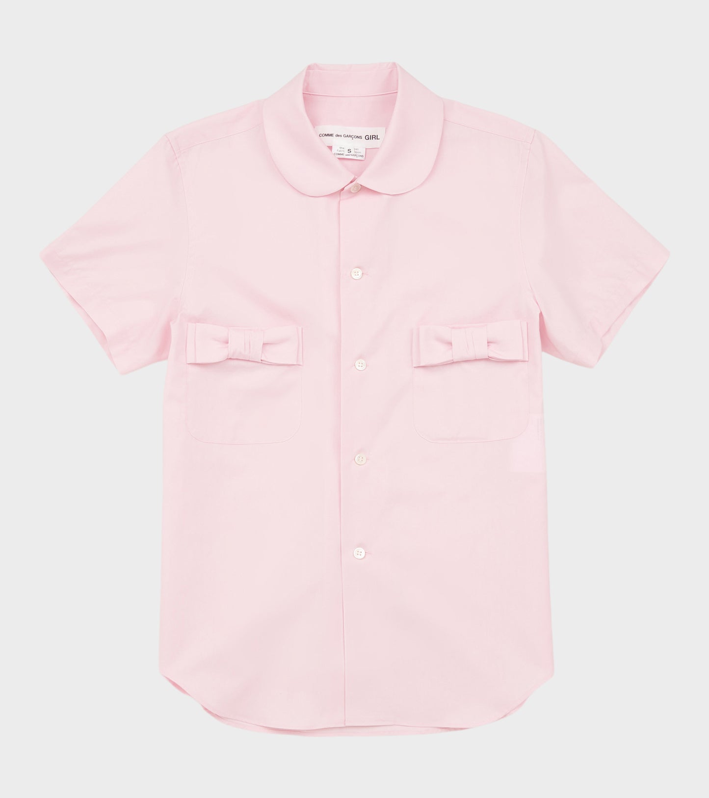 S/S Bow Shirt Light Pink