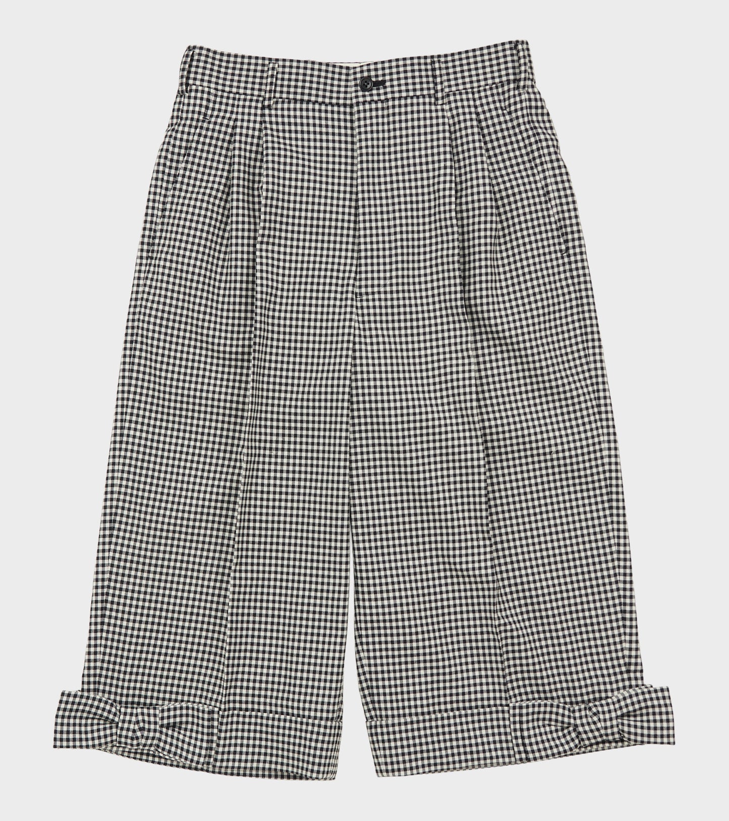 Checkered Long Bow Shorts Black/White