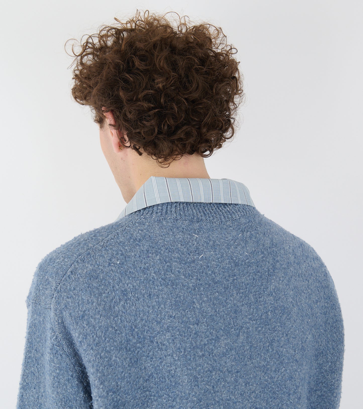 Pile Knit Sweater Blue