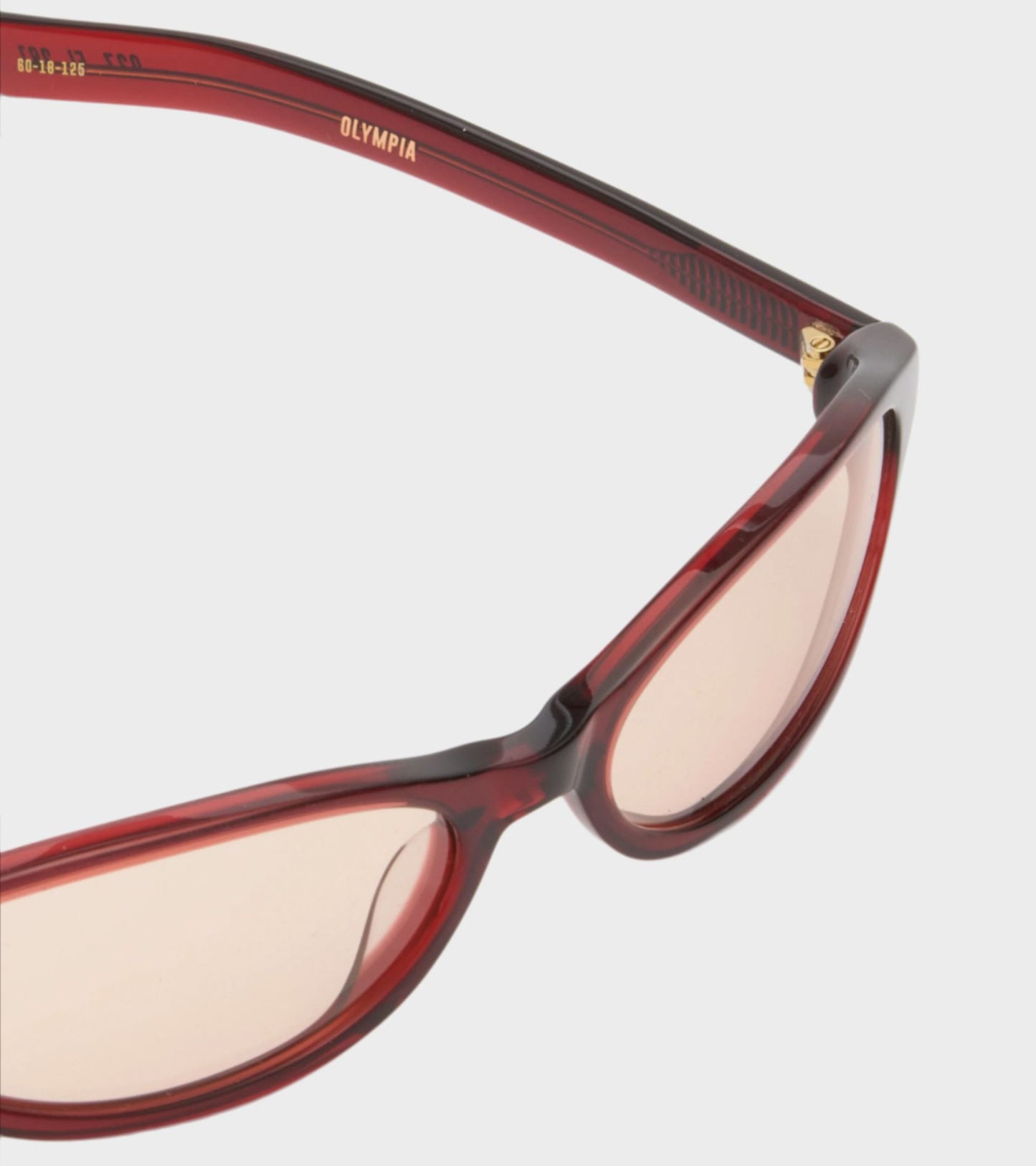 Olympia Crystal Burgundy/Solid Peach Lens
