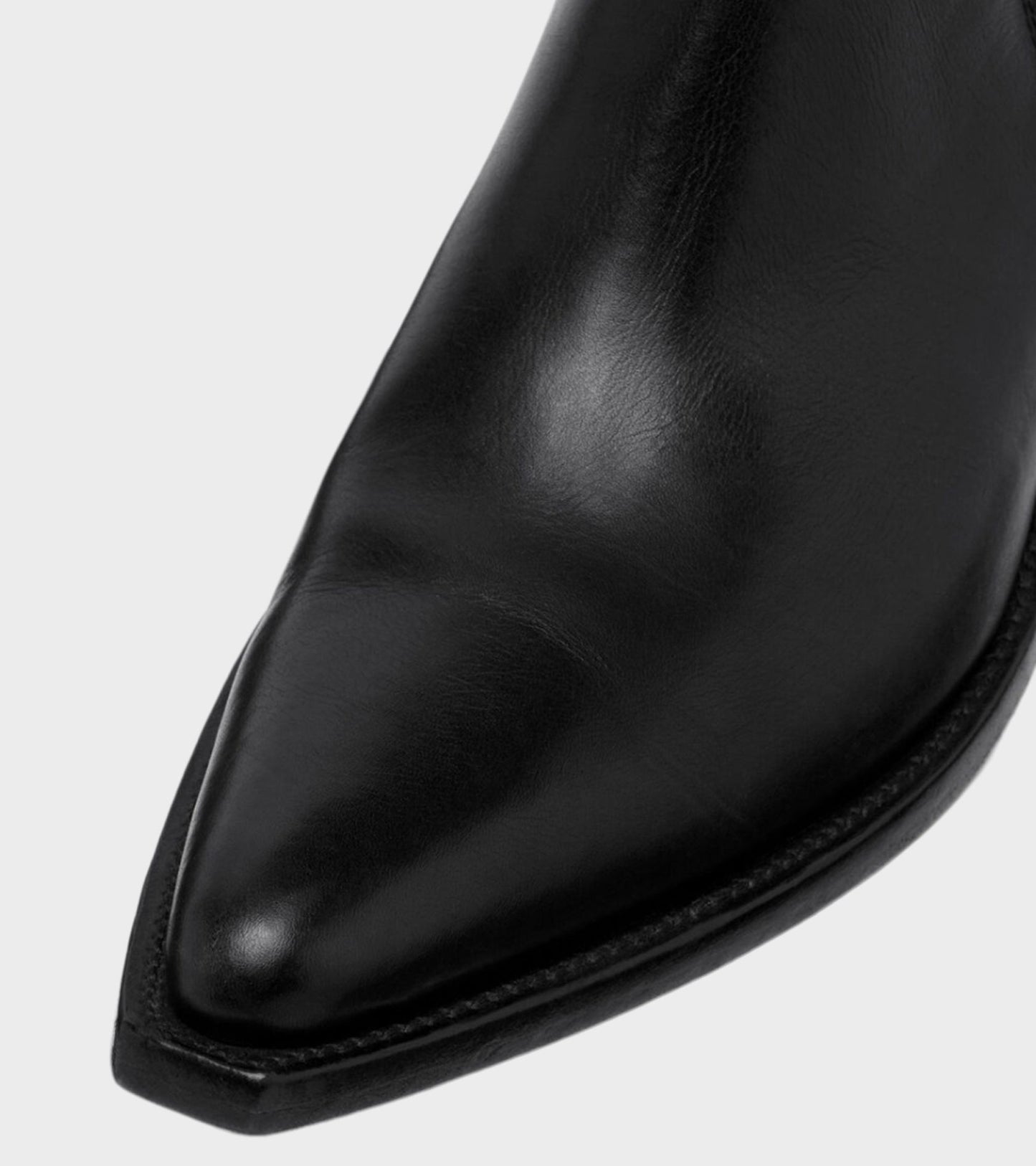 Heel-less Western Chelsea Boots Black