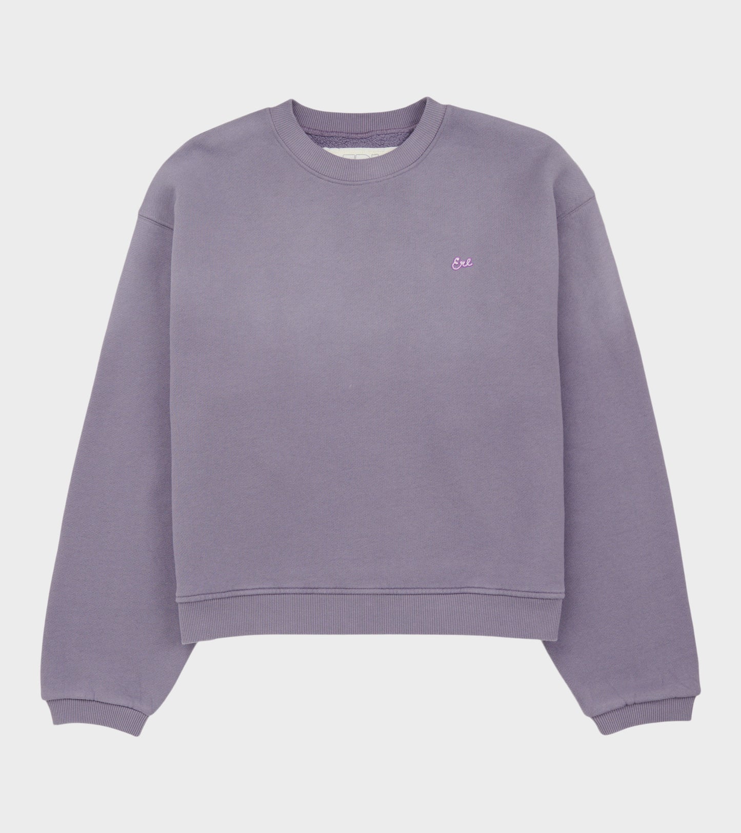 Script Crewneck Sweatshirt Purple
