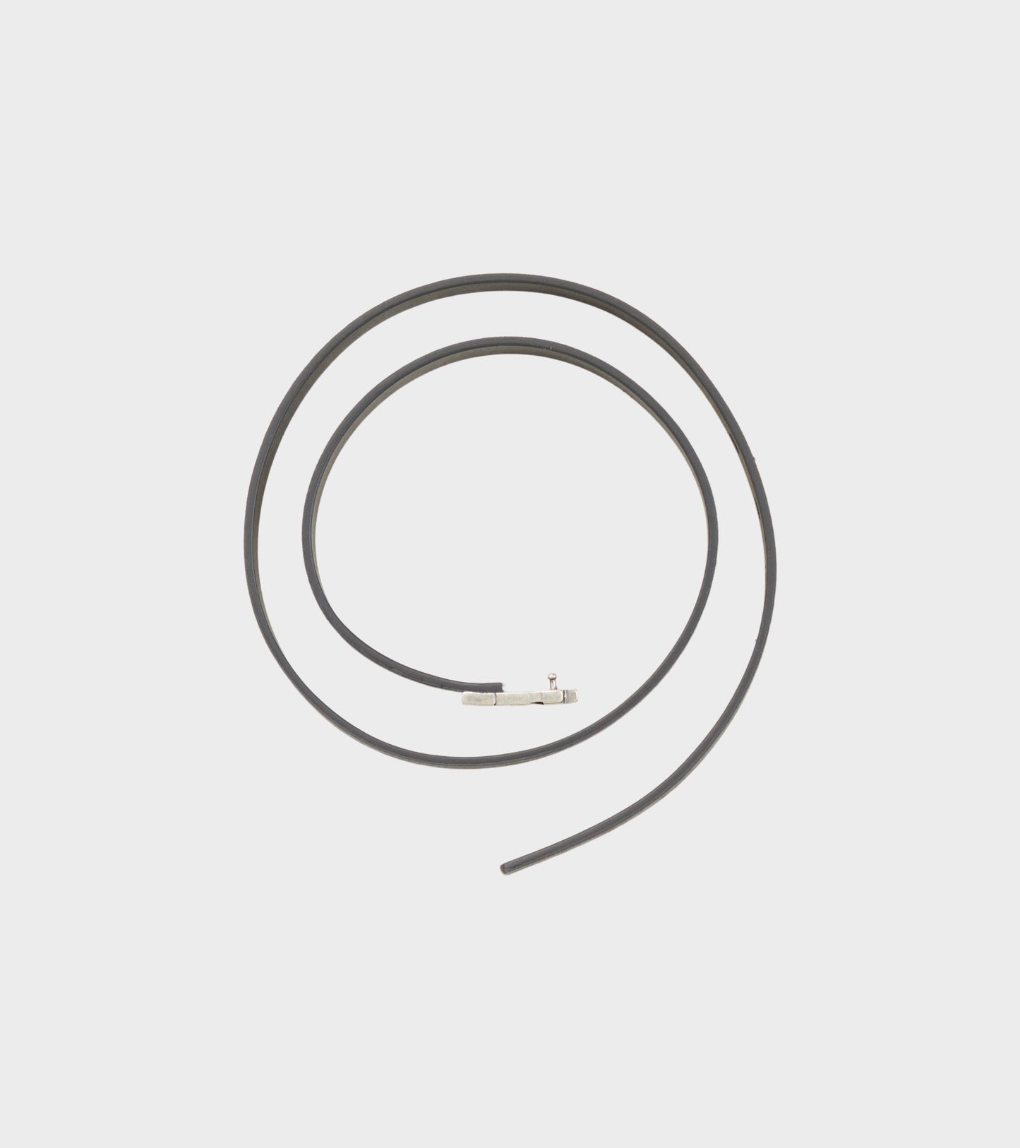 Suede Skinny Leather Belt Charcoal