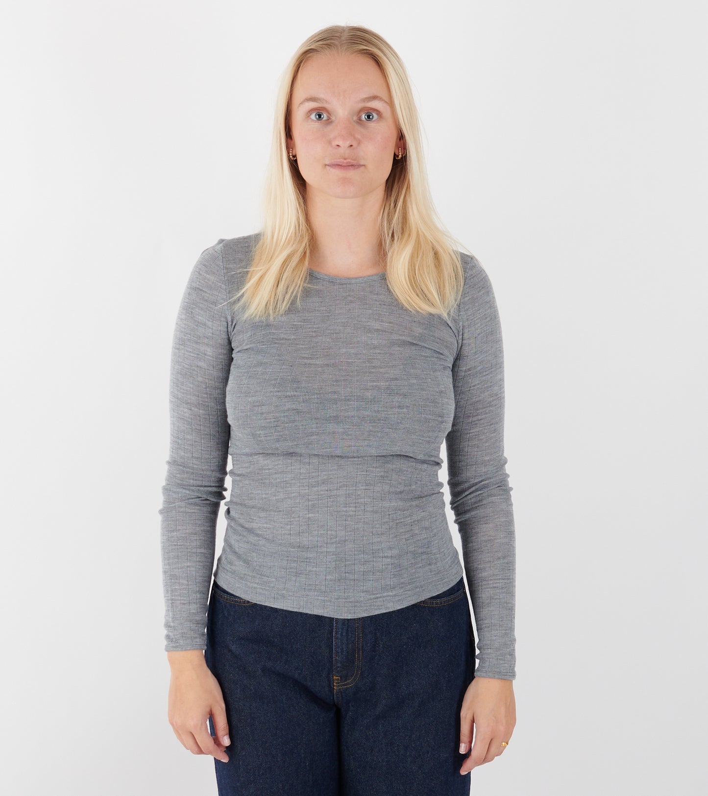 101 Wool Rib Light Grey