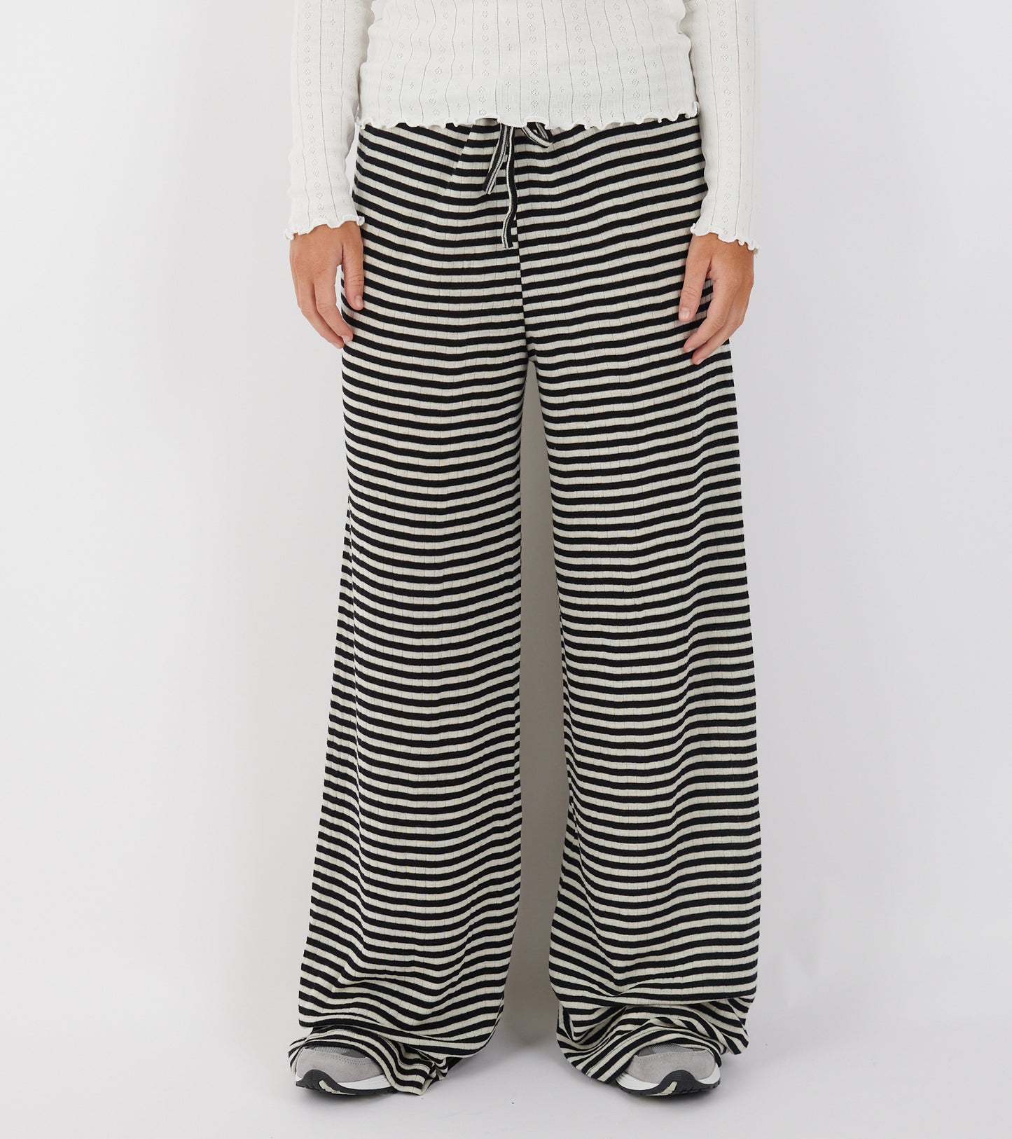 Nova Pants Wool Black/Ecru