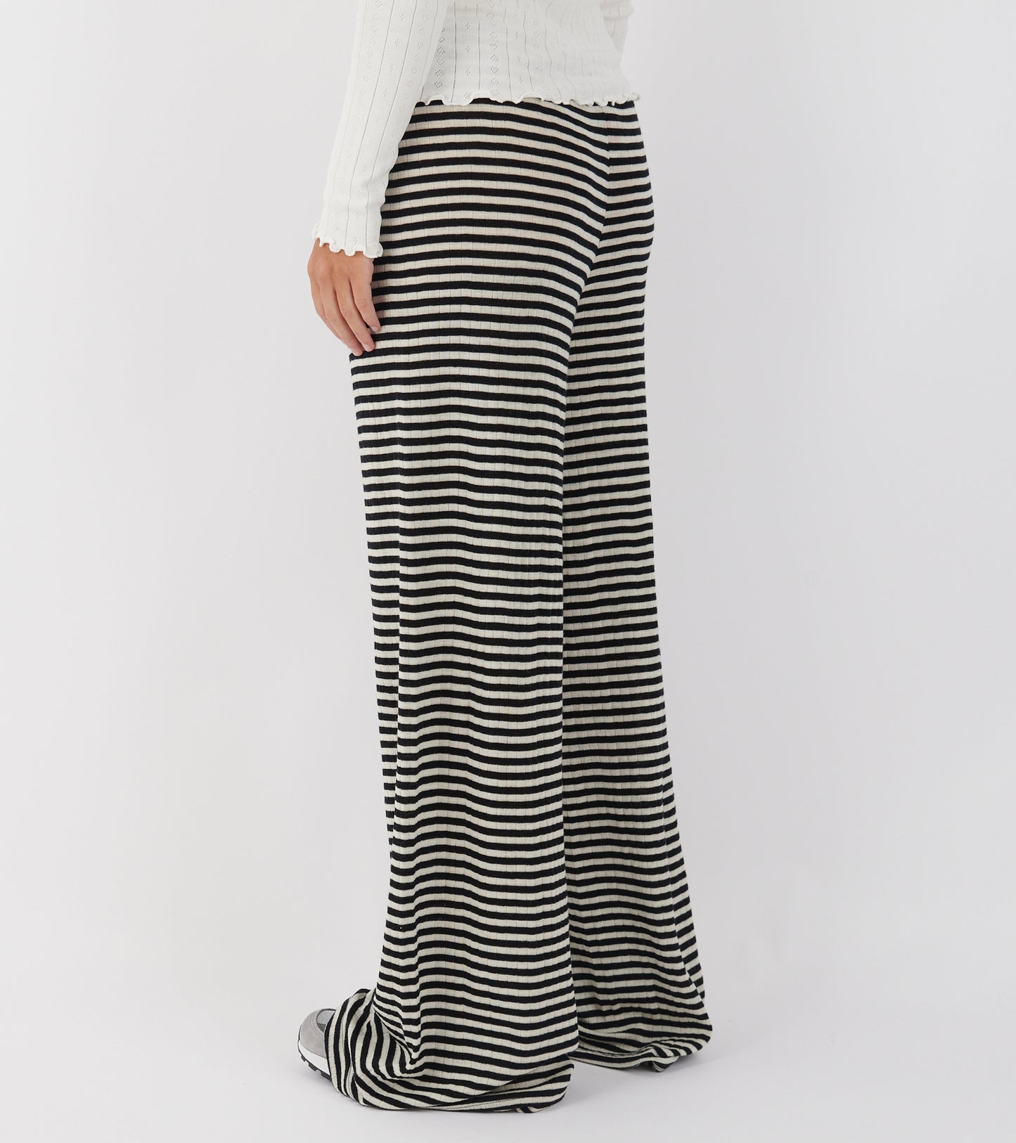 Nova Pants Wool Black/Ecru