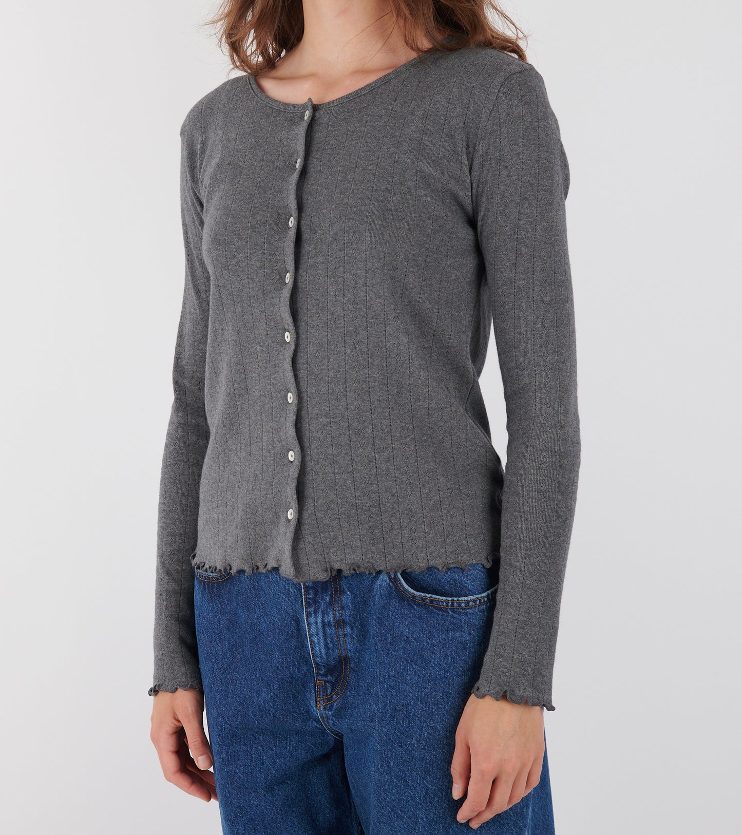 Edie Cardigan Dark Grey Melange