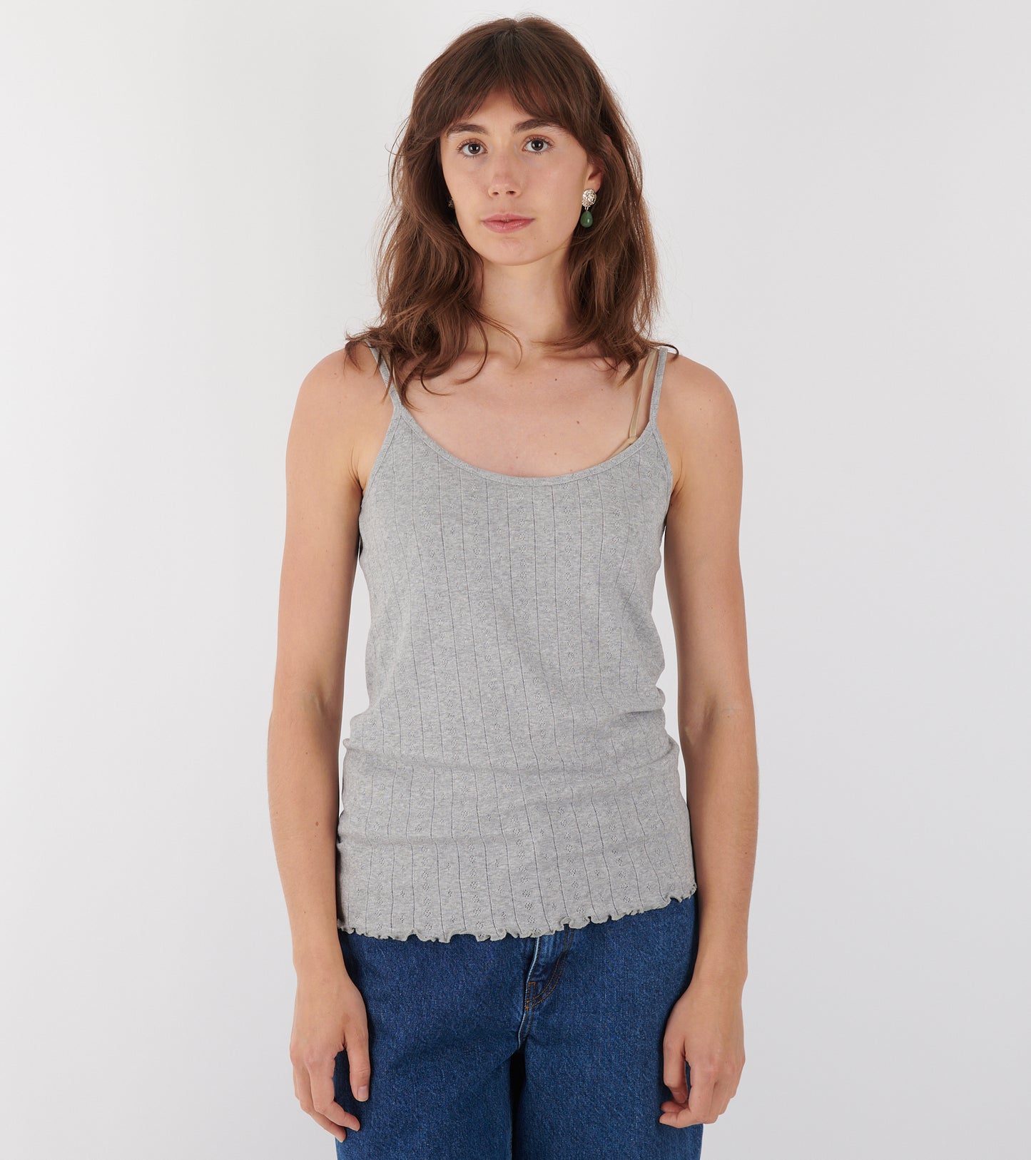 Edie Cami Top Grey Melange