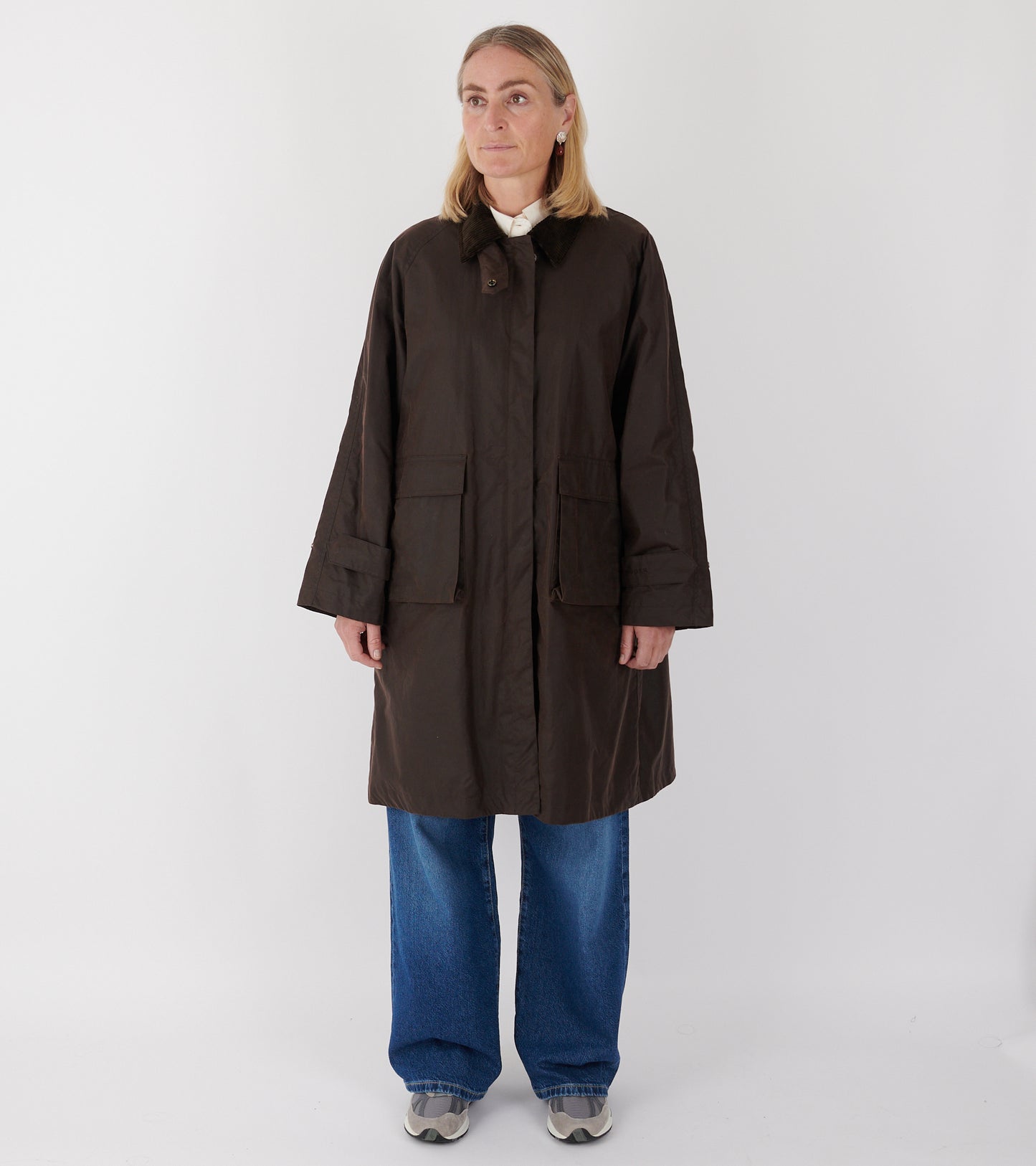Oilskin Long Coat Brown