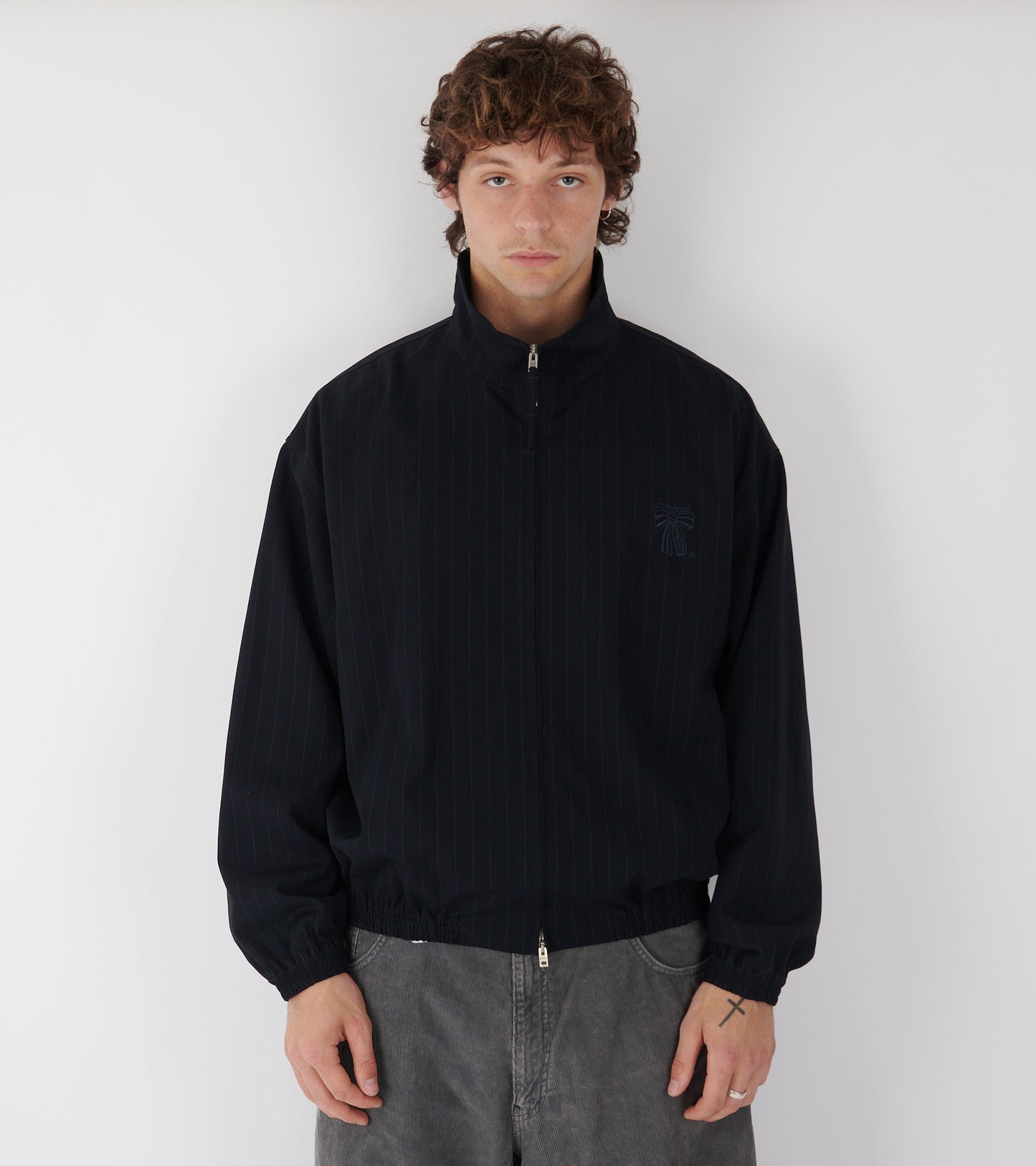 Pinstripe Jacket Dark Navy