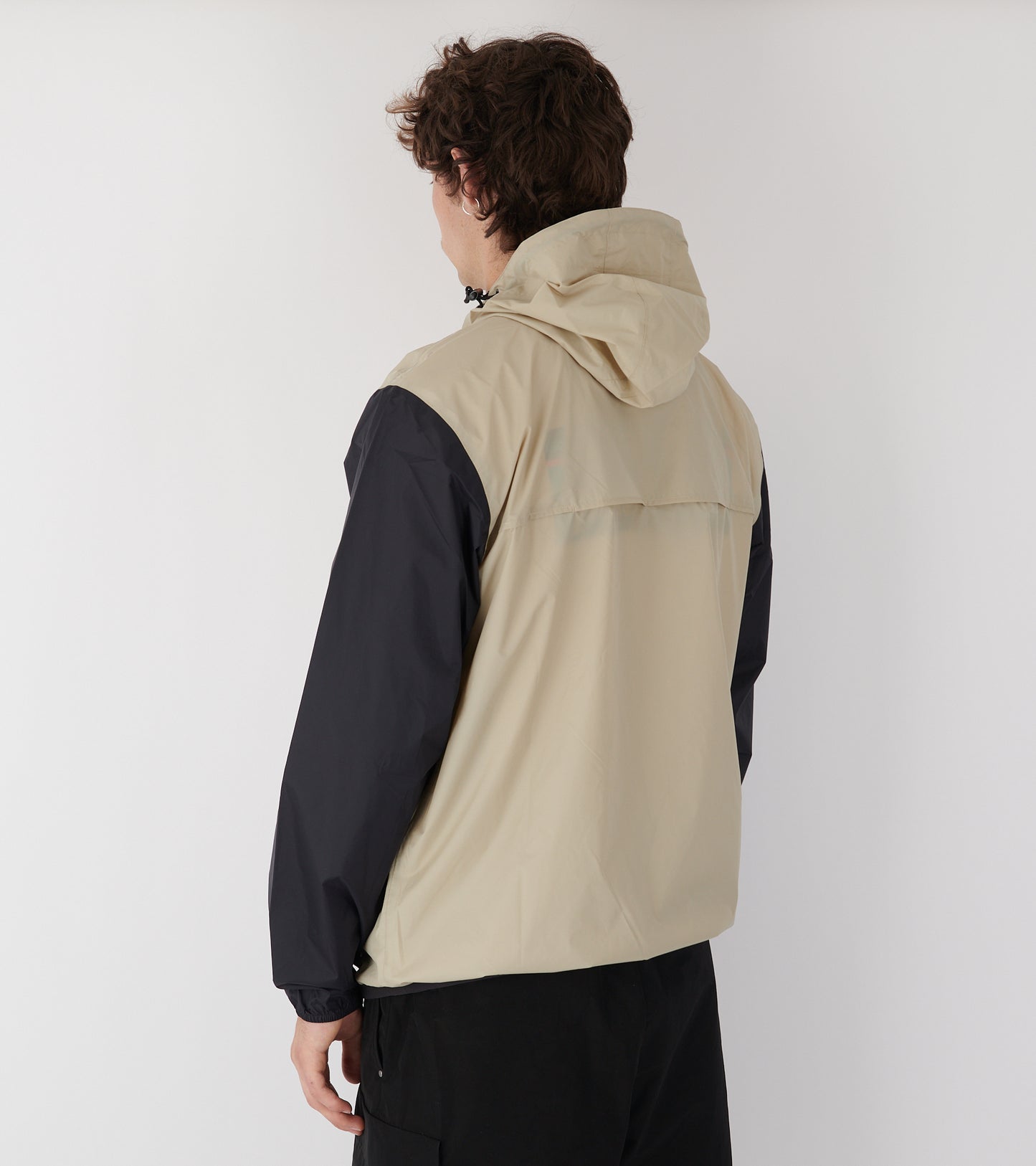 K-WAY Packable Half Zip Anorak Beige/Black
