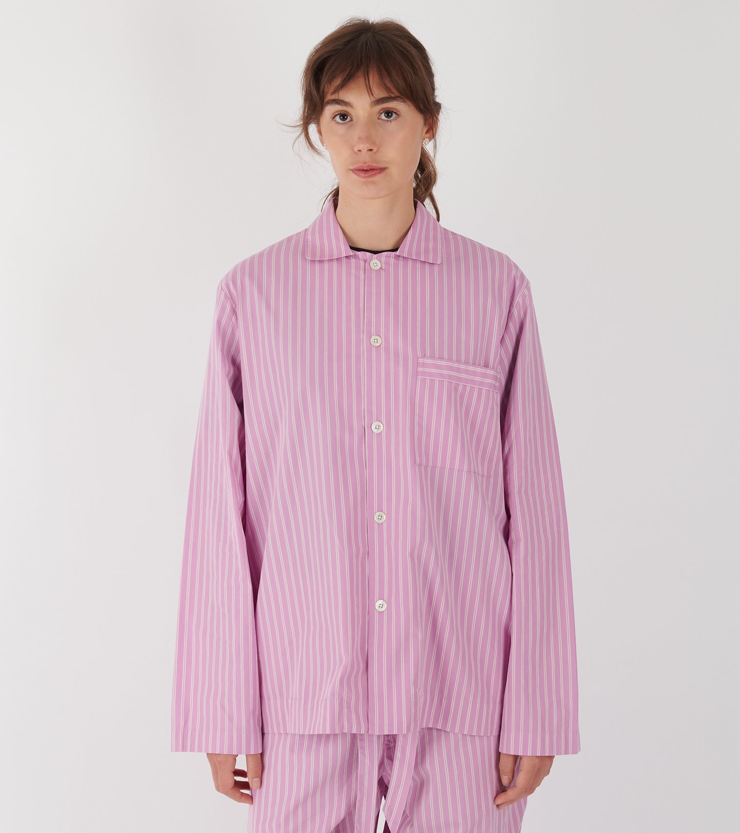 Pyjamas Shirt Purple Pink Stripes