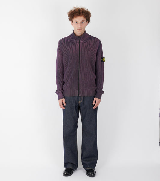 Zip Cardigan Plum