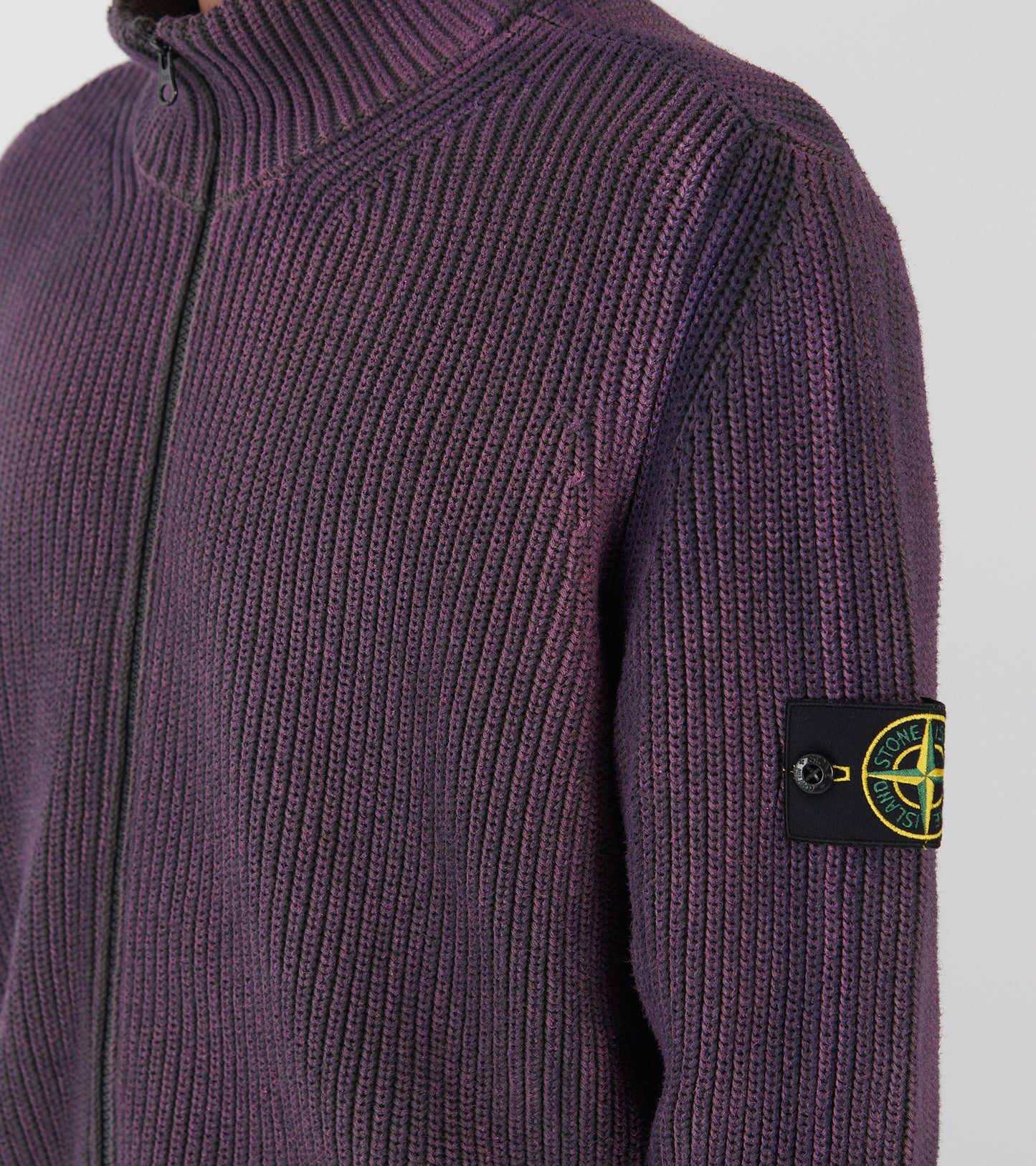 Zip Cardigan Plum