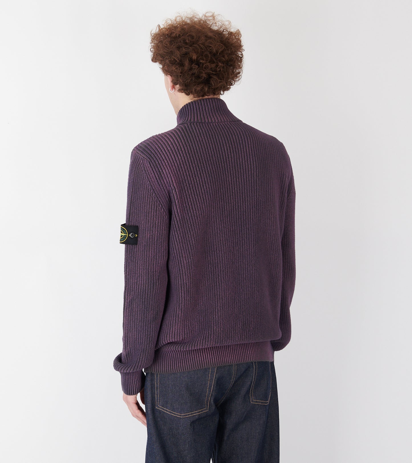 Zip Cardigan Plum