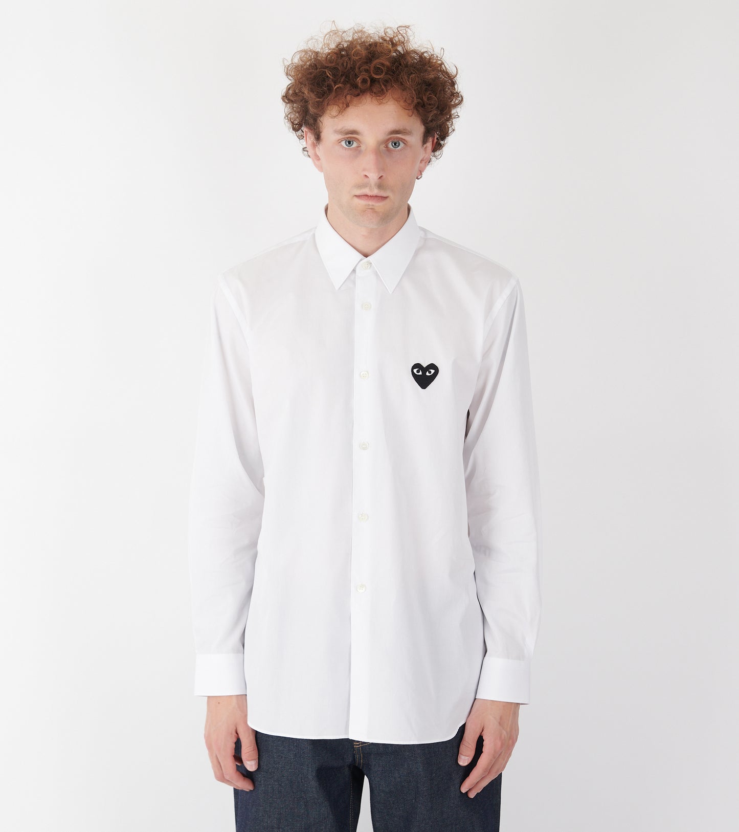 U Black Heart Shirt White