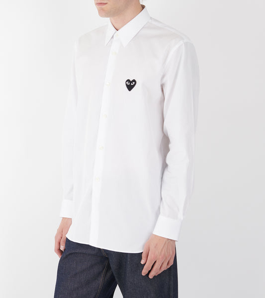 U Black Heart Shirt White