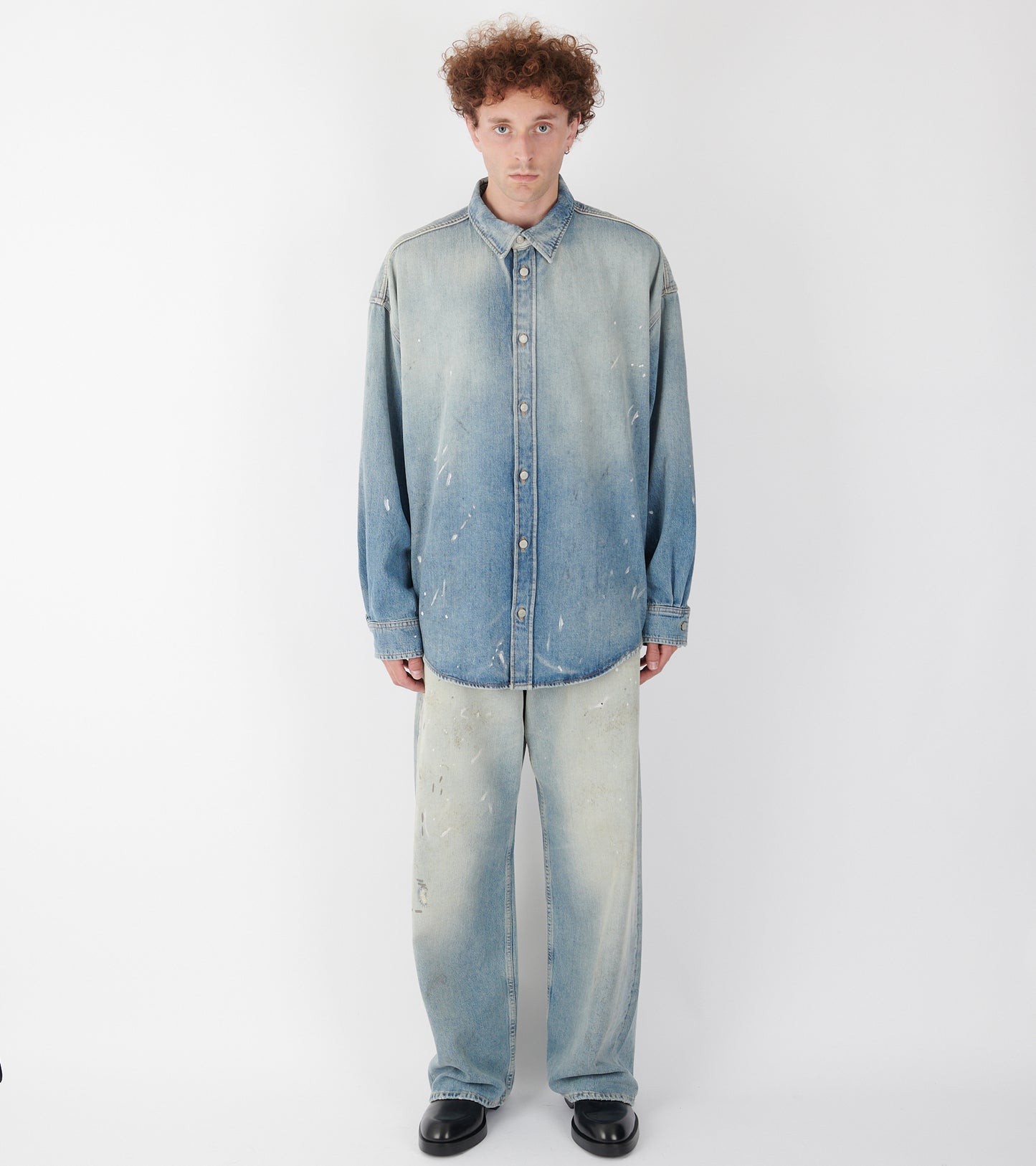 Denim Button Up Shirt Light Blue