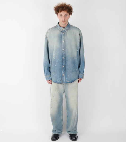 Denim Button Up Shirt Light Blue