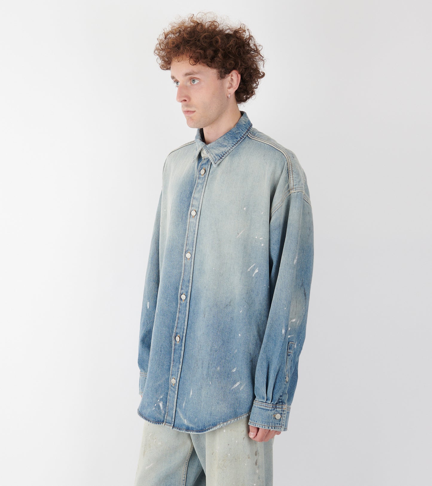 Denim Button Up Shirt Light Blue