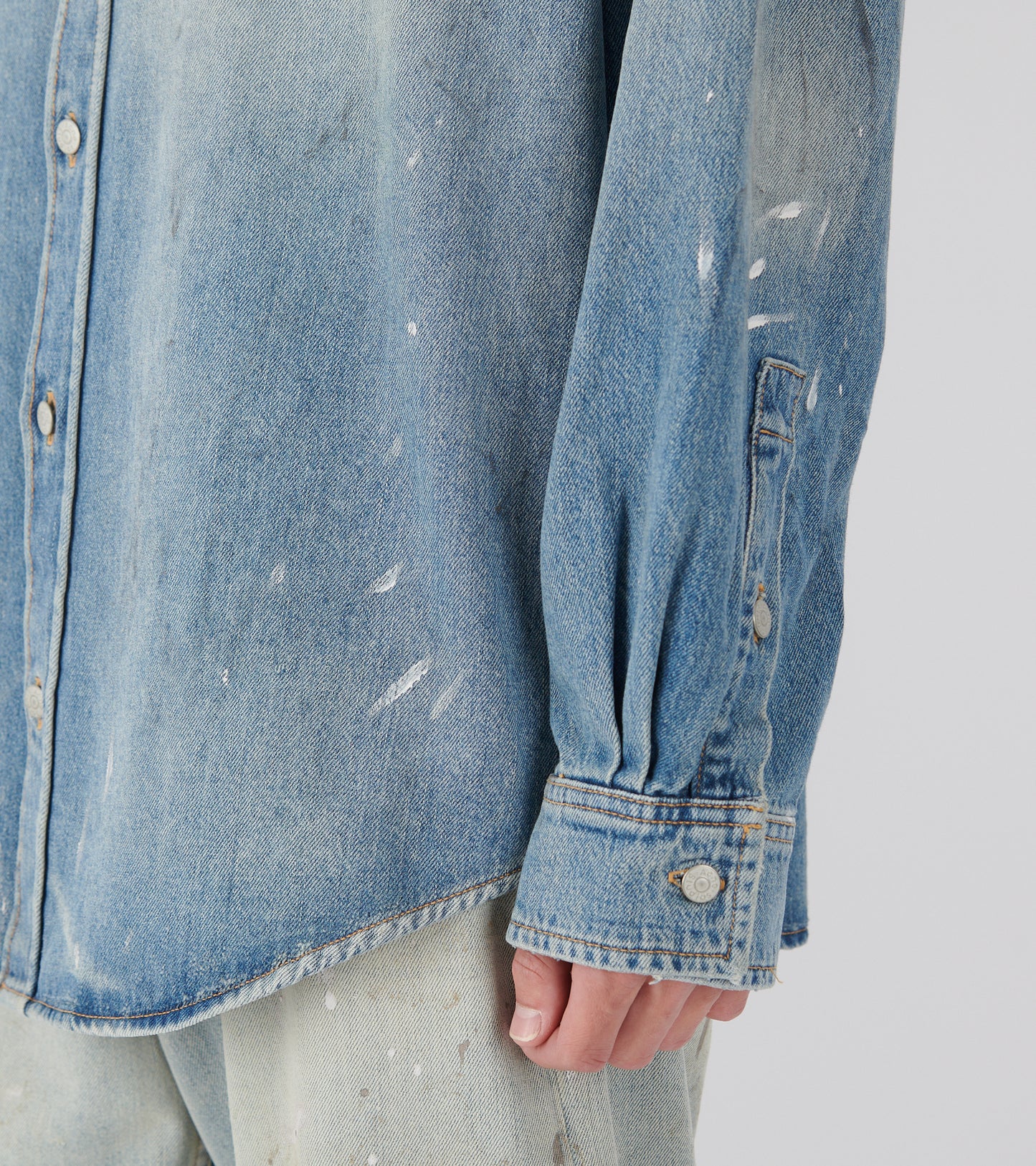Denim Button Up Shirt Light Blue