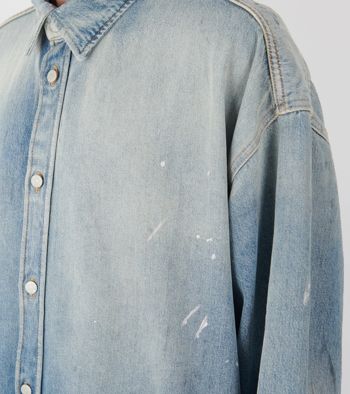 Denim Button Up Shirt Light Blue