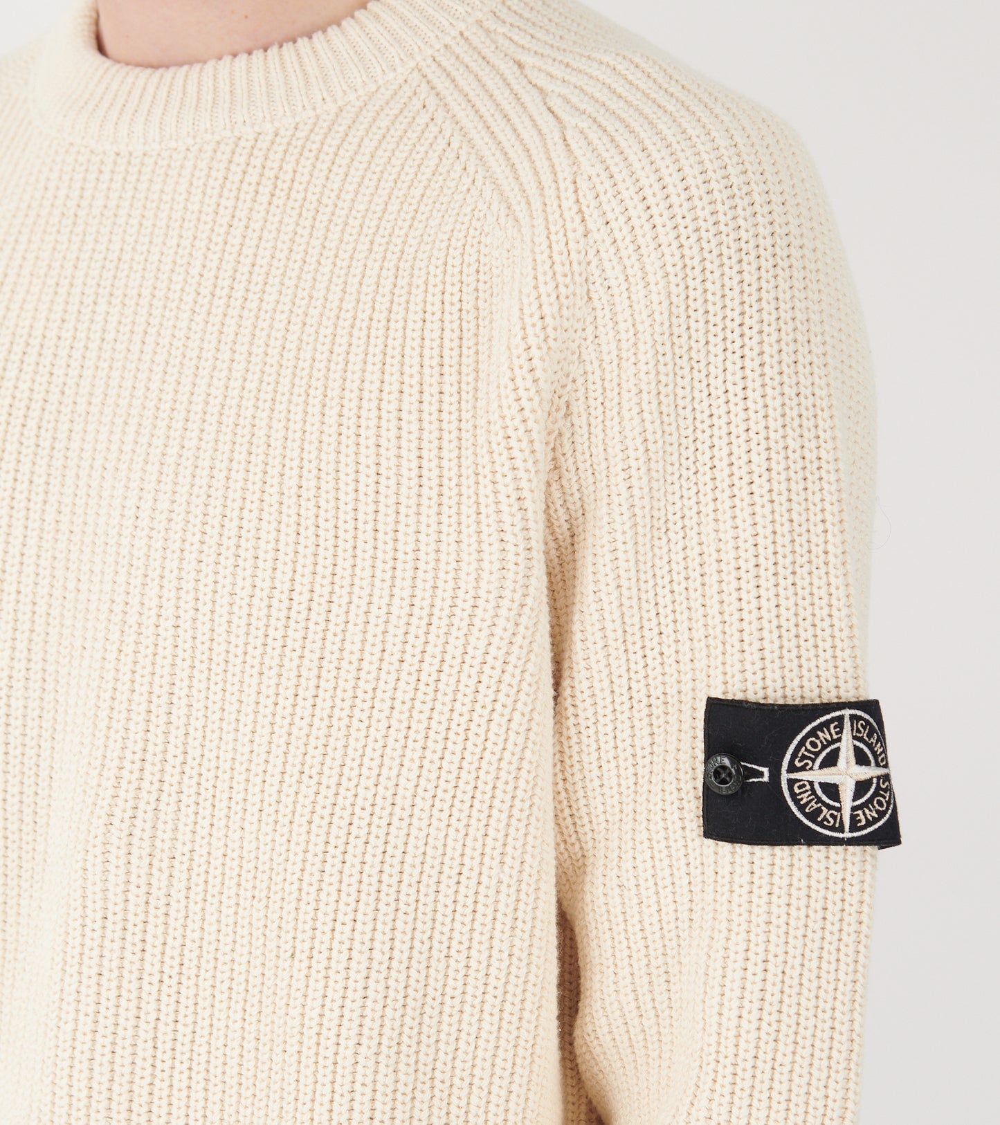 Heavy Fisherman Cotton Knit Ivory