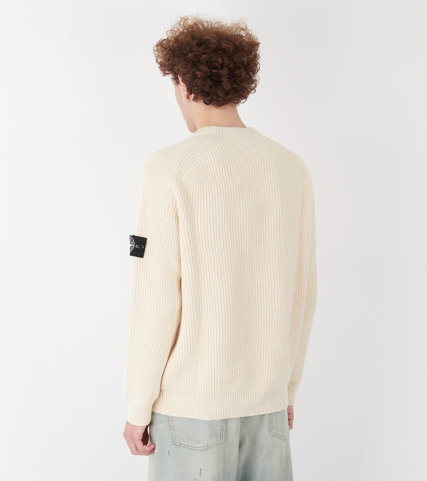 Heavy Fisherman Cotton Knit Ivory