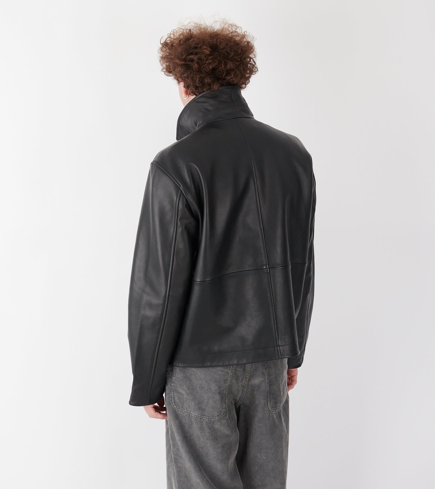 Short Leather Jacket Black