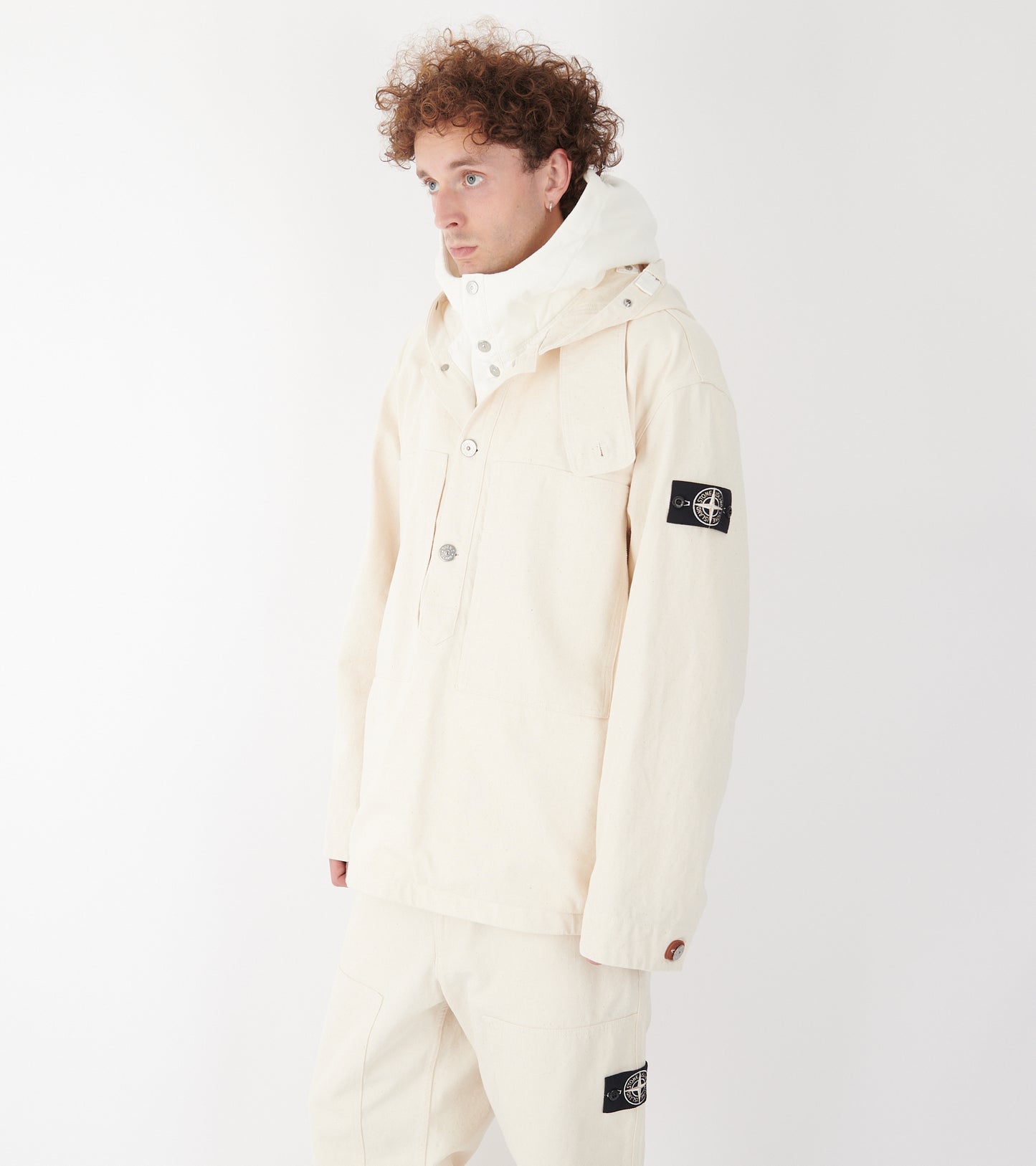 Natural Cotton Gabardine SI Raw Beauty Jacket Ivory