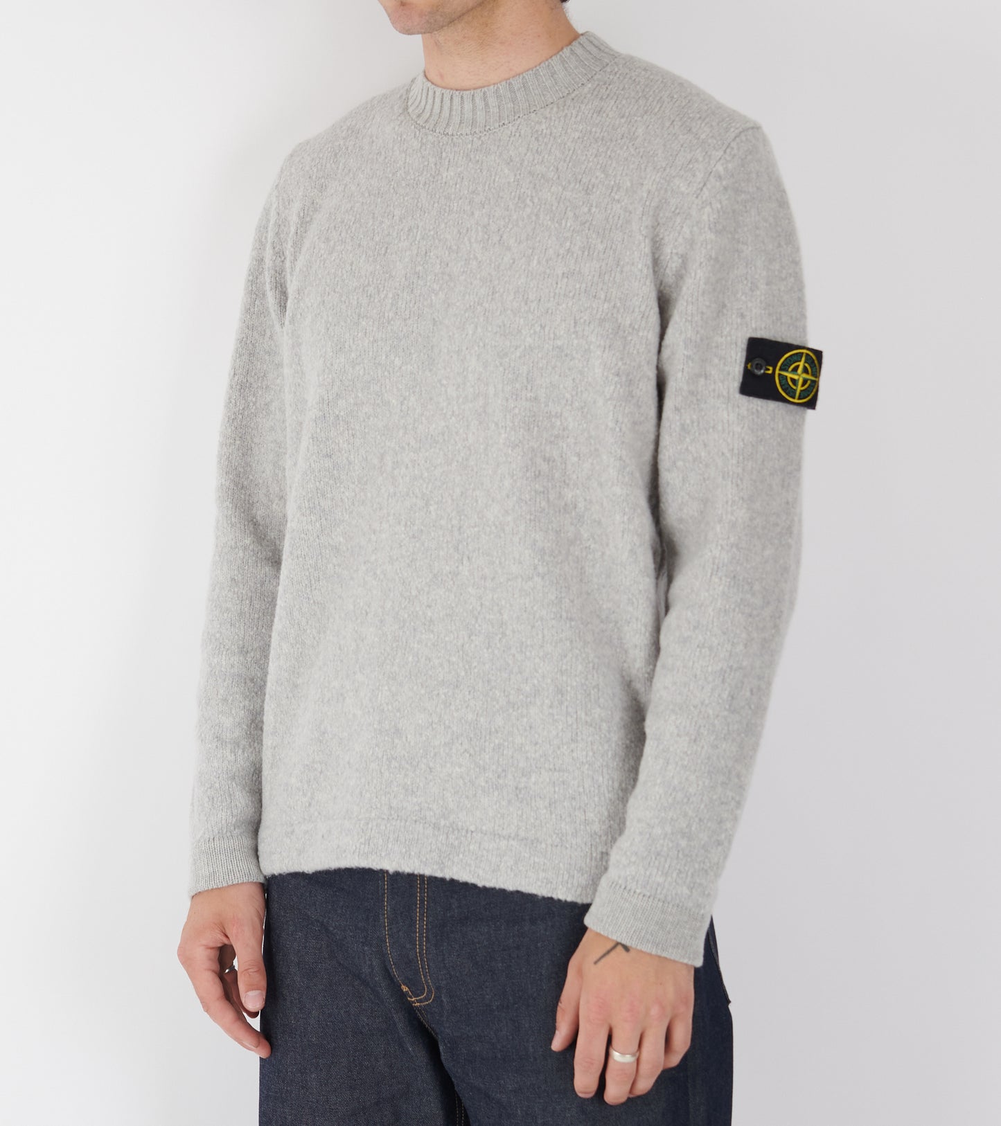 Fluffy Knitted Crewneck Grey