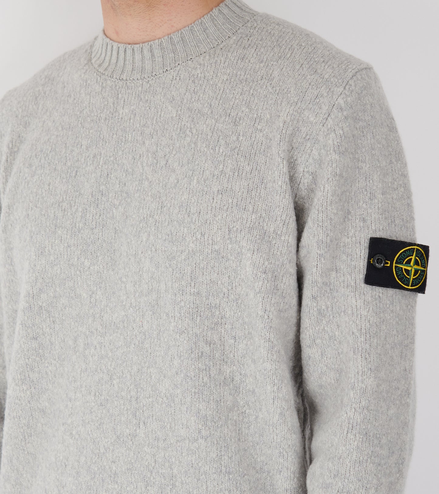 Fluffy Knitted Crewneck Grey