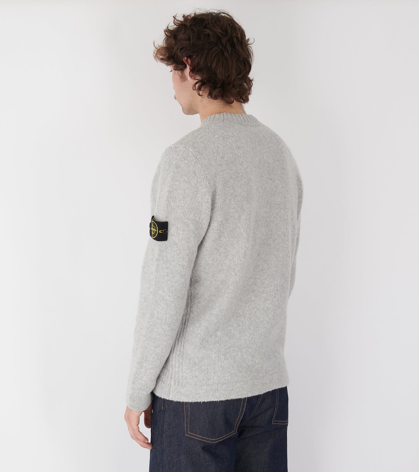 Fluffy Knitted Crewneck Grey