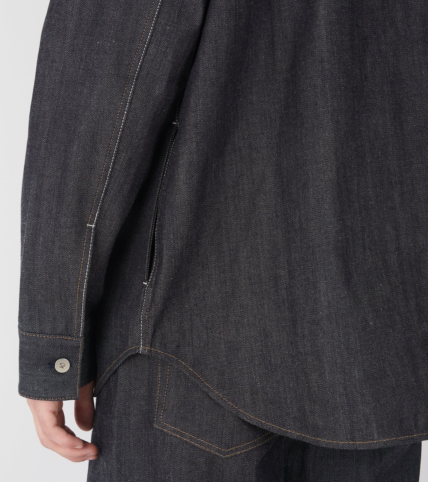 Rigid Denim Shirt Dark Blue