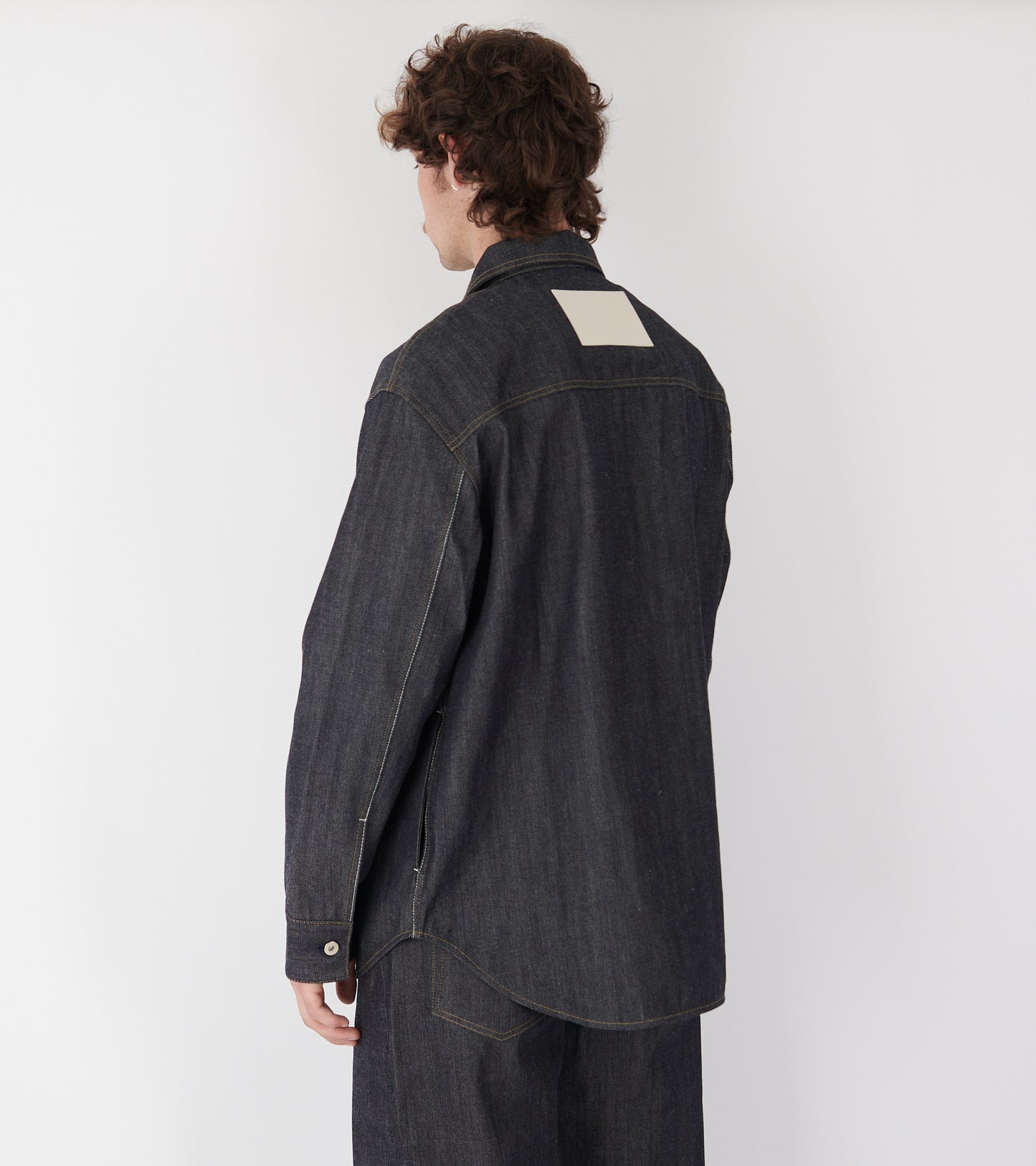 Rigid Denim Shirt Dark Blue