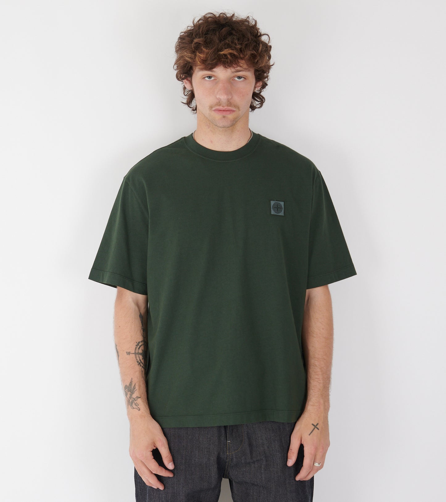 Boxy Logo T-shirt Bottle Green
