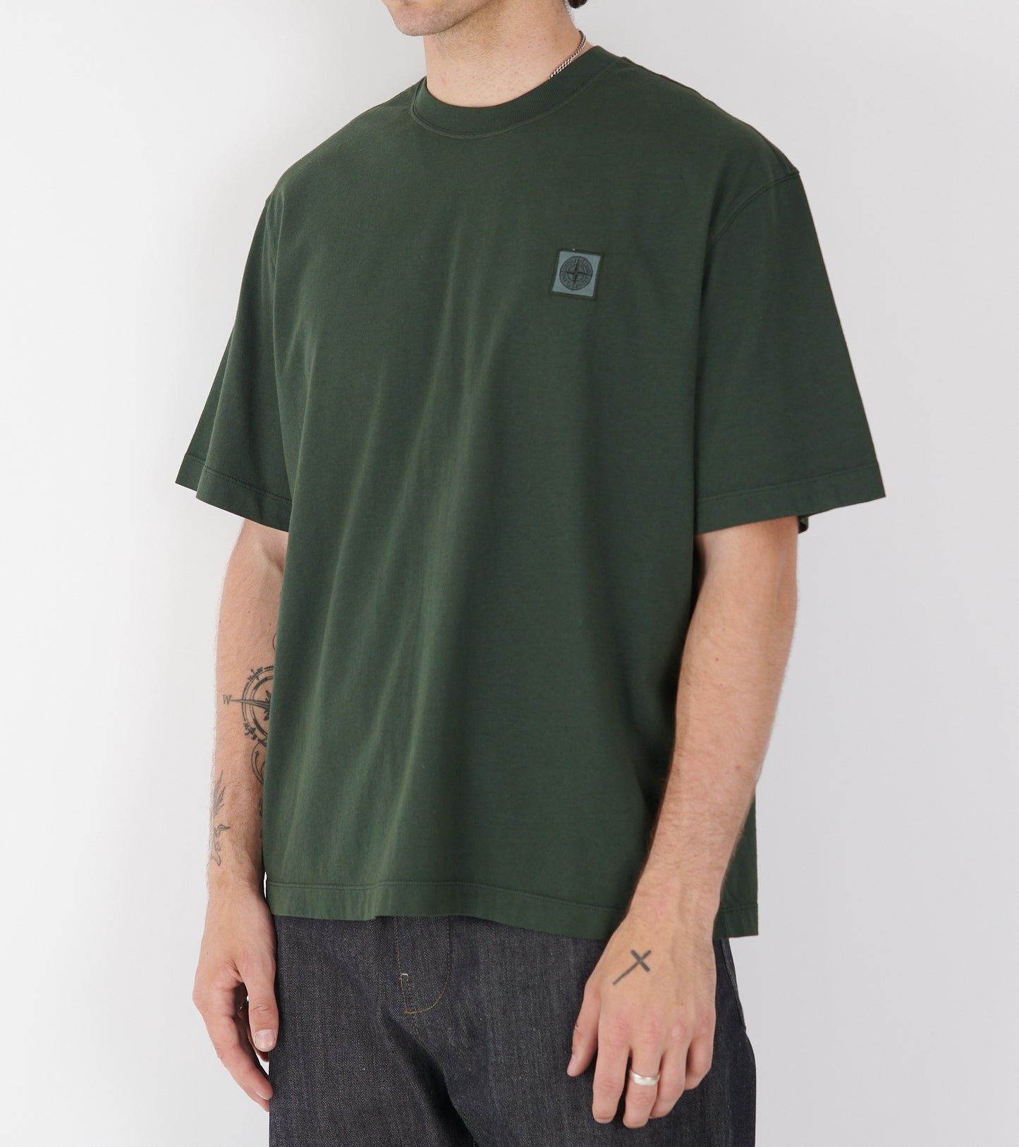 Boxy Logo T-shirt Bottle Green