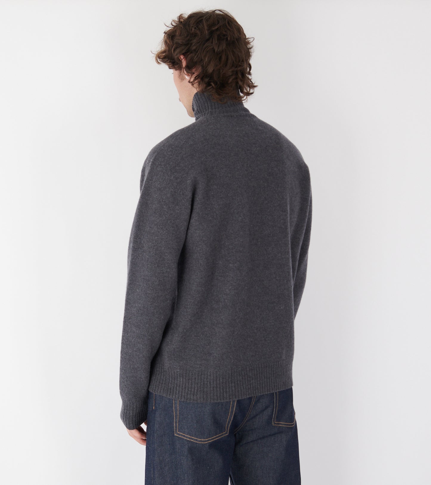 Long-sleeved Turtleneck Jumper Grey